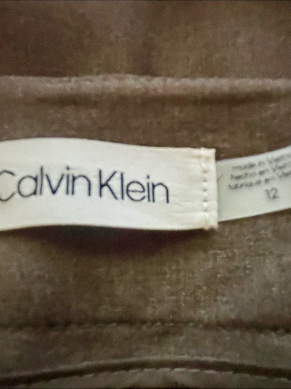 Calvin Klein Taupe Pencil Skirt S 12 Career Office Stretch Knee Length Classic - Picture 4 of 8
